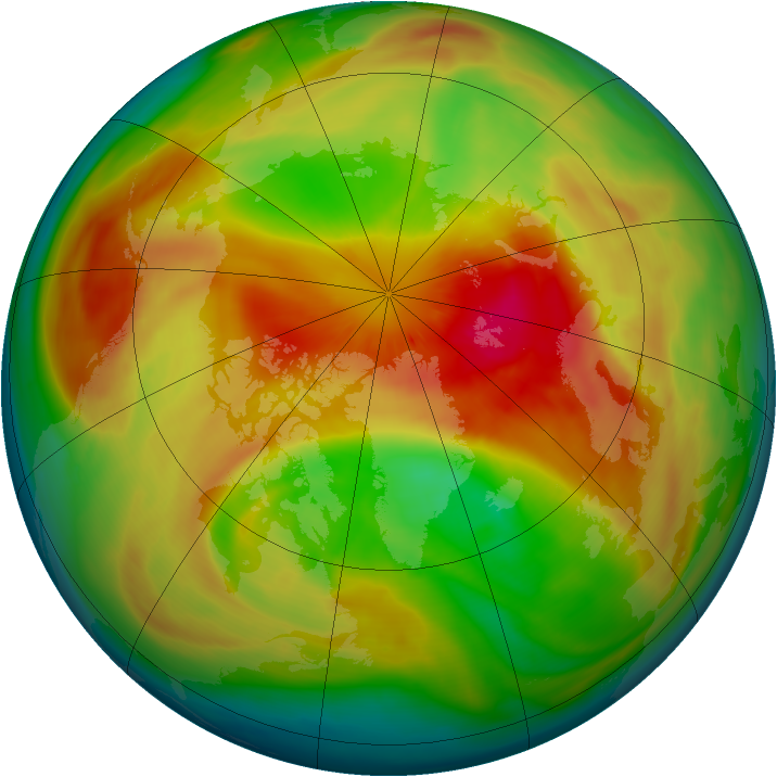 Arctic ozone map for 23 March 2008